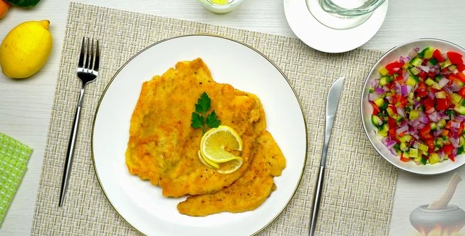 Chicken Schnitzel (in Bread Crumbs) step 5