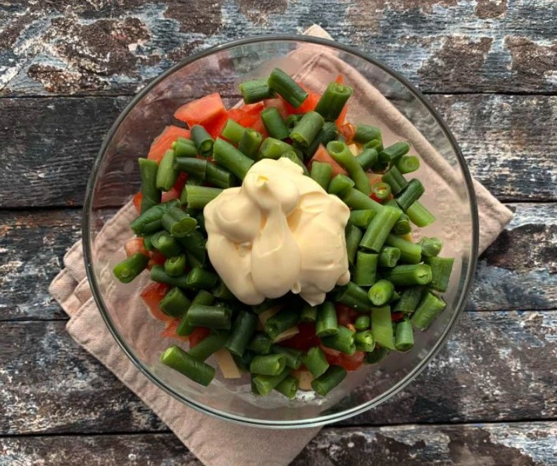 Green Beans Salad with Meat step 8