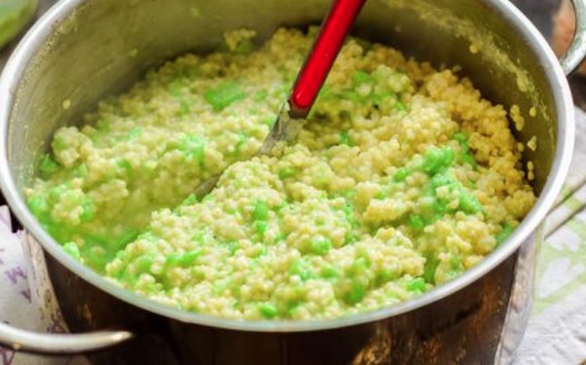 Millet Porridge with Green Peas and Cream step 8