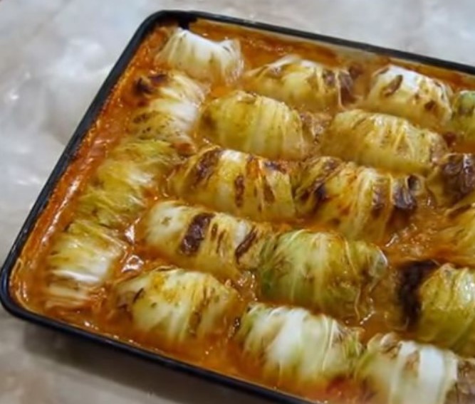 Peking Cabbage Stuffed Cabbage with Minced Turkey and Rice step 8