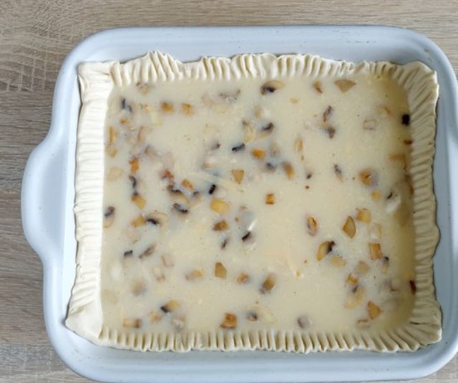 Omelet with Mushrooms on Puff Pastry (in the Oven) step 13