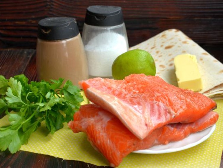 Trout Baked in Lavash step 1