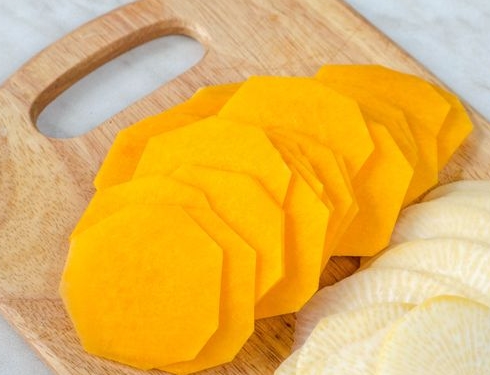 Pumpkin and Turnip Chips step 2
