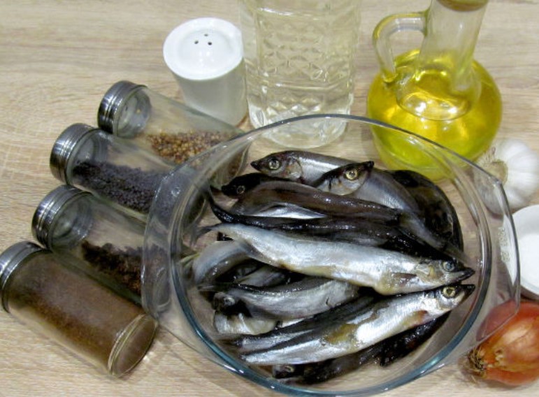 Spicy Capelin step 1