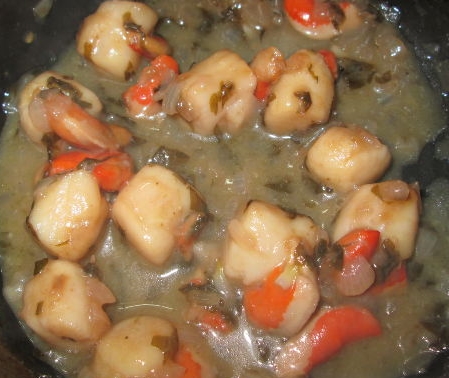 Scallops in Lemon Sauce step 6