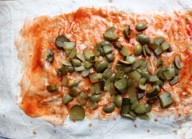 Lavash Roll with Fish Filling step 6