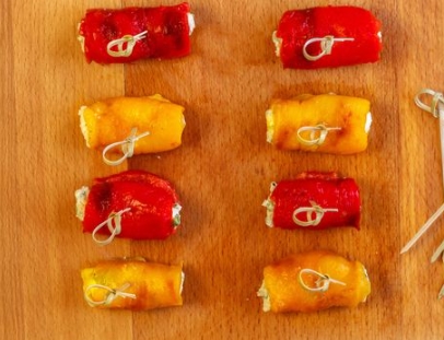 Bell Pepper Rolls with Cheese Filling step 11