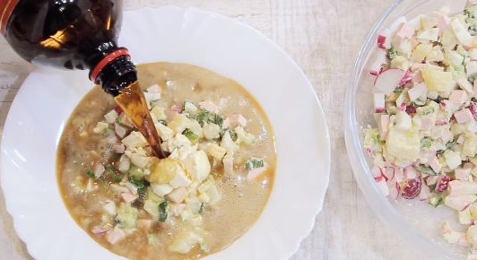 Okroshka on Kvass with Mustard step 6