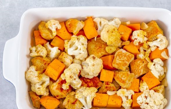 Turkey Baked with Pumpkin and Cauliflower step 8