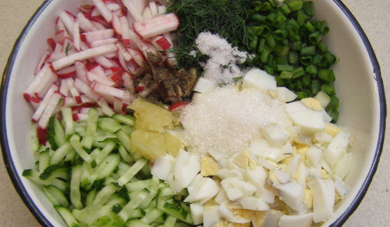 Okroshka on Kefir step 7