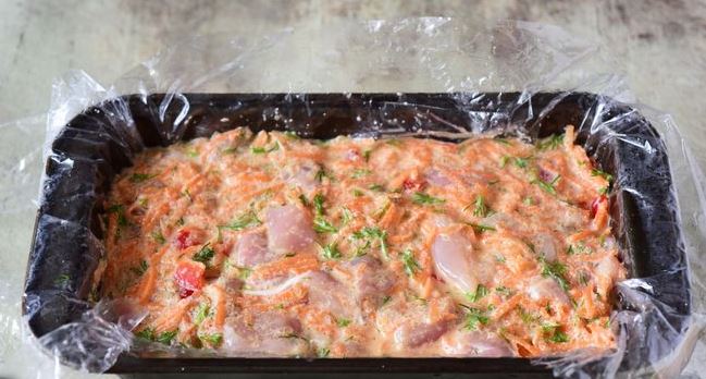 Chicken, Carrot and Bell Pepper Casserole step 7