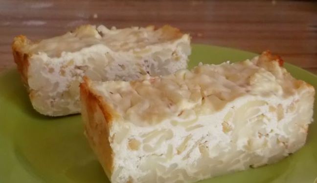 Cottage Cheese Casserole with Pasta and Apples step 7