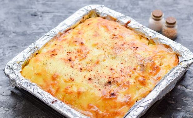 Potato, Minced Chicken and Cheese Casserole step 9