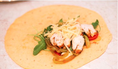 Burrito with Chicken and Vegetables step 3