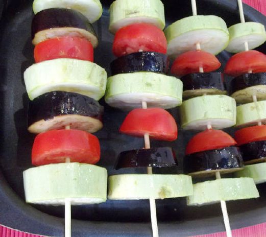 Kebab from Vegetables in the Oven step 5