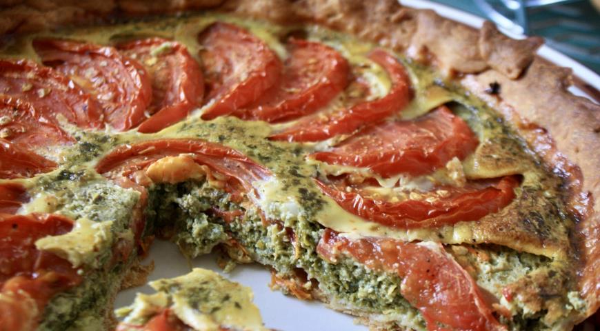 Quiche with Tomatoes in Spinach Sauce step 5