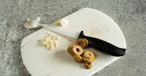 Bruschetta with Olive Paste step 1