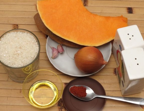 Rice with Pumpkin, in the Oven step 1