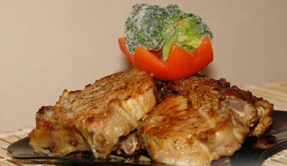 Pork Steak on Ribs