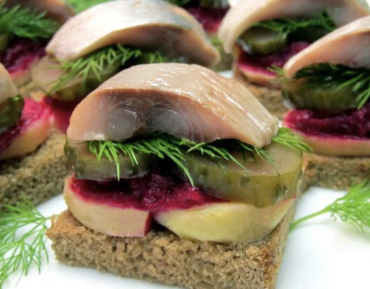 Sandwiches “Herring on a Fur Coat”