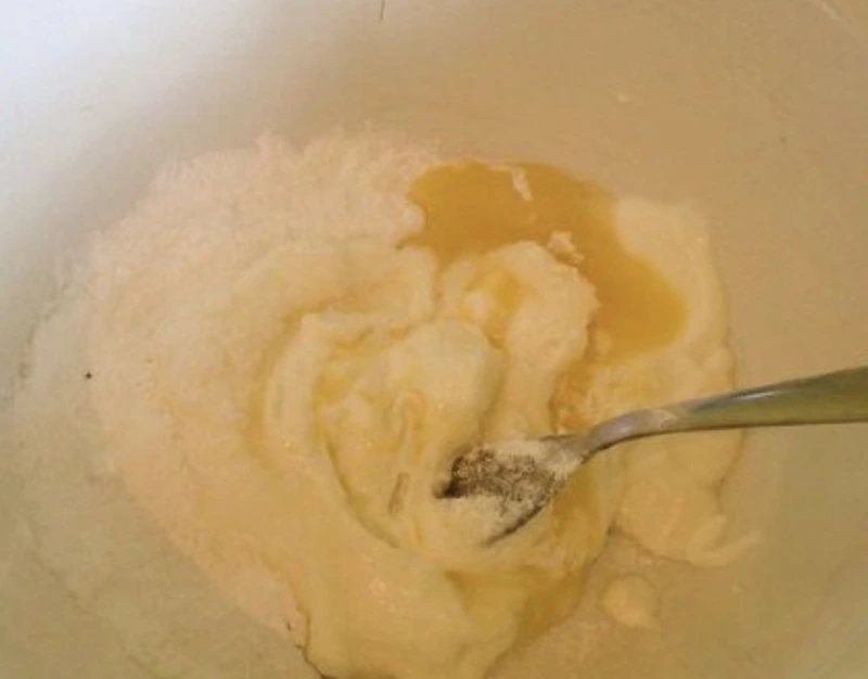 Chocolate Cake with Curd Layer step 1