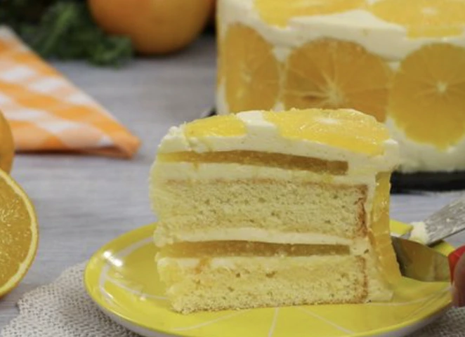 Orange Mousse Cake step 54