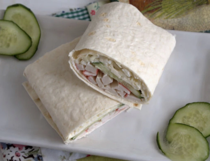 Lavash with Cabbage and Crab Sticks step 9