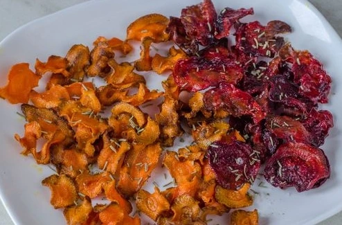 Beet and Carrot Vegetable Chips step 6