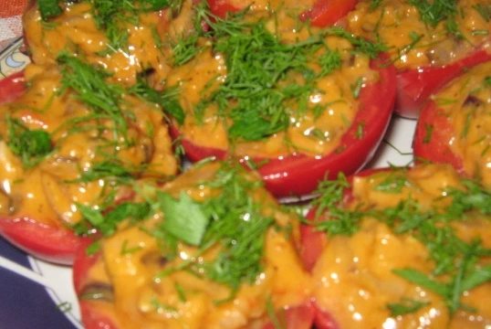 Tomatoes Stuffed with Eggplant
