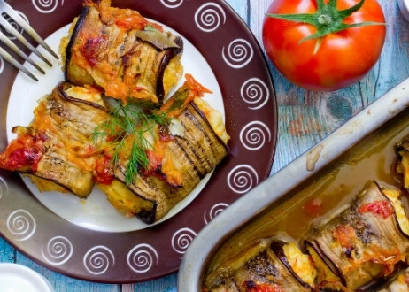 Eggplant Rolls with Chicken step 15