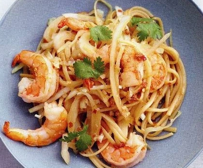 Noodles with Shrimps and Cabbage