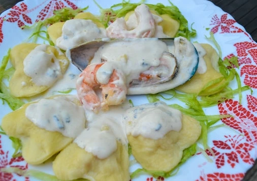 Ravioli with Shrimps
