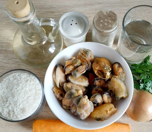 Pilaf with Mussels step 1