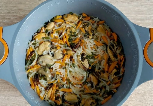 Pilaf with Mussels step 8