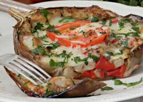 Baked Eggplant with Cheese and Bell Pepper step 11
