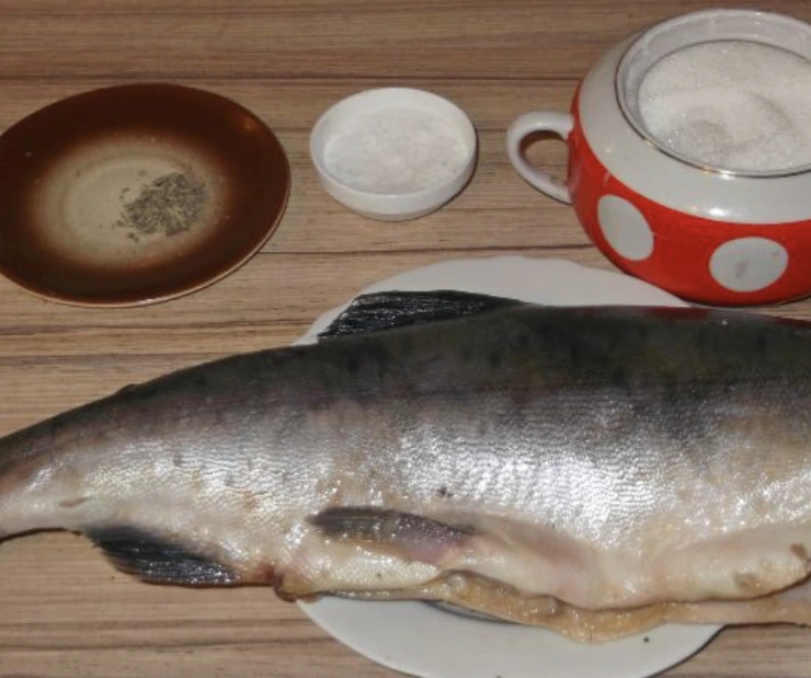 Salted Pink Salmon step 1