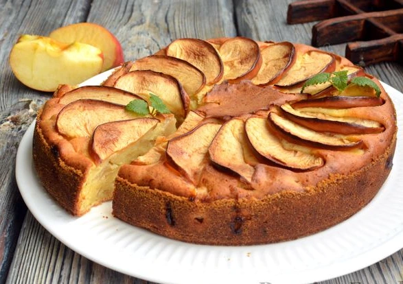 Curd Charlotte with Apples