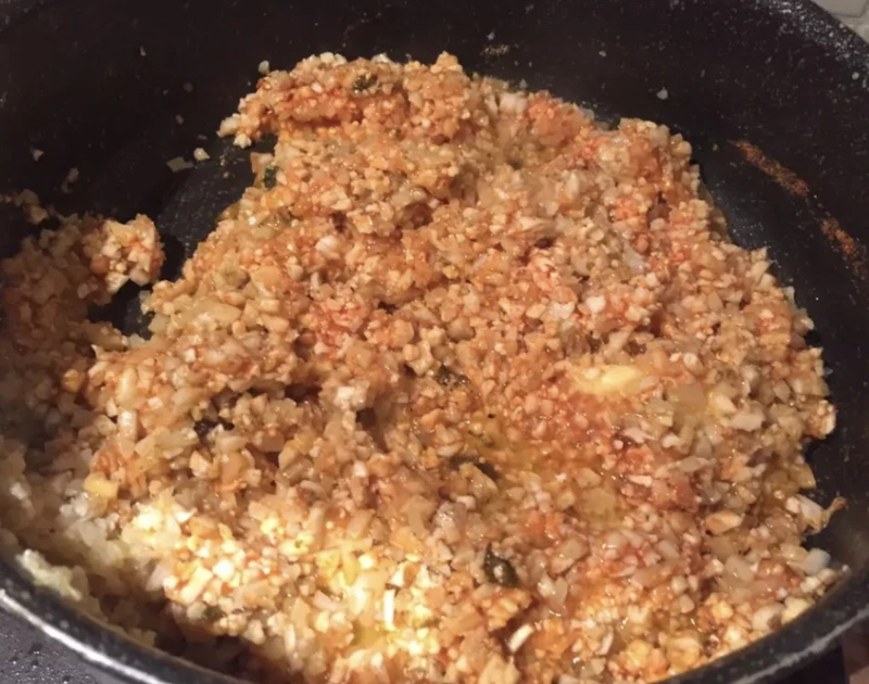 “Rice” from Cauliflower in Spanish step 3
