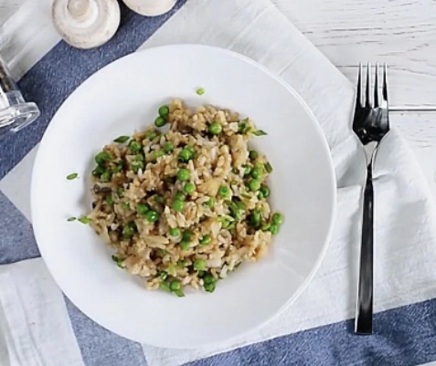 Rice with Cauliflower and Mushrooms