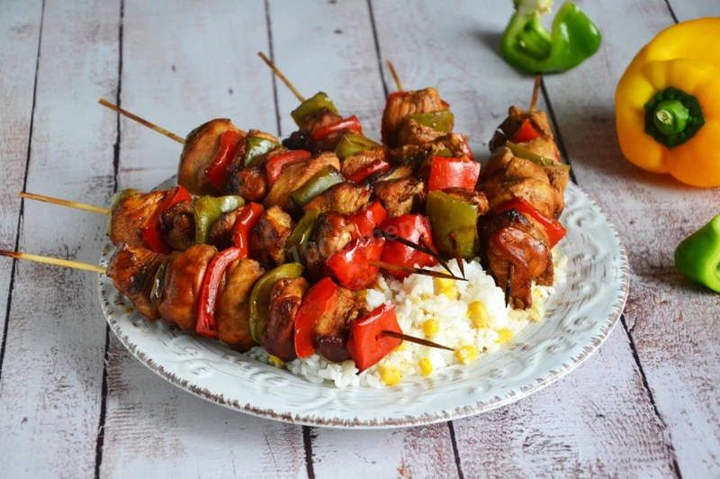 Chicken Fillet and Vegetable Kebabs