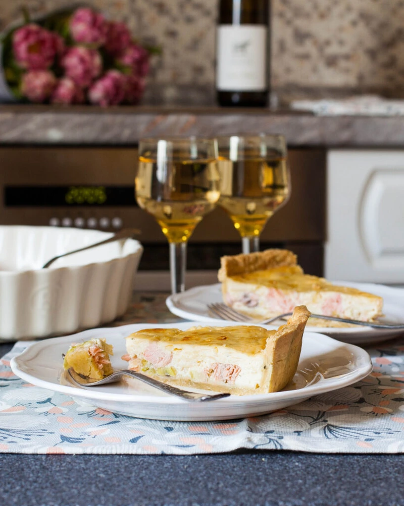 Quiche with Salmon and Leek