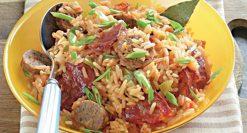 Jambalaya with sausages