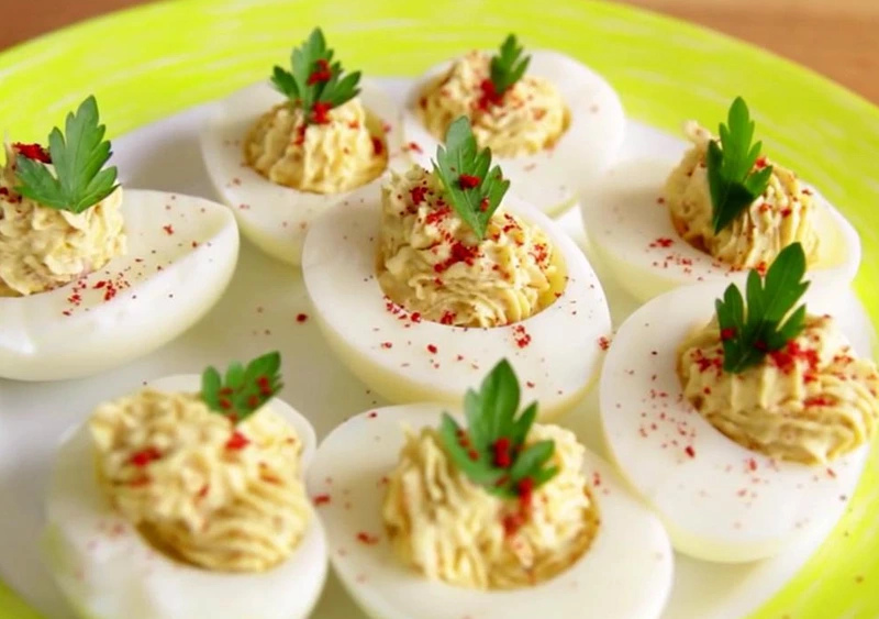 Stuffed Canned Eggs