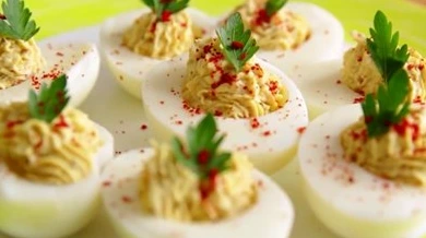 Stuffed Canned Eggs