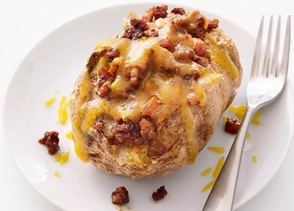 Baked Potatoes with Sloppy Joe Filling