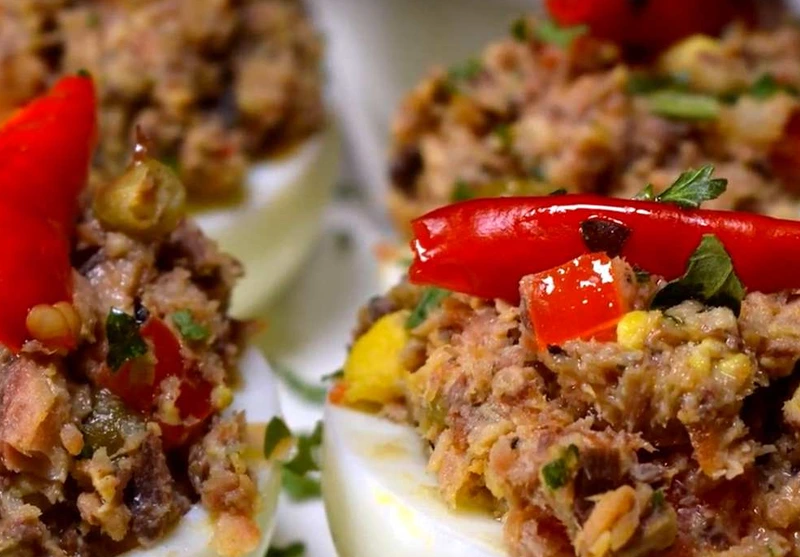 Eggs Stuffed with Sprats