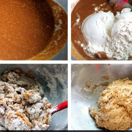 Pumpkin Bagels step 1