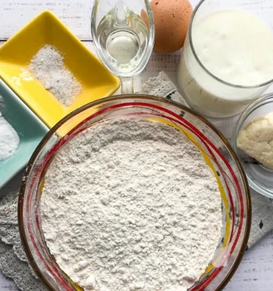 Khachapuri with Sour Milk and Cheese step 1