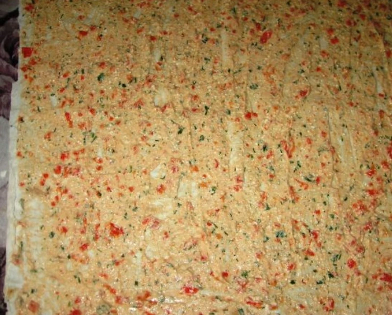 Lavash Roll with Cottage Cheese and Pepper step 5