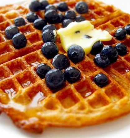 Belgian Waffles Without Waffle Iron
